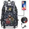 2026 Sports Soccer USB Large Capacity Backpack for Middle High School Students Travel Unisex