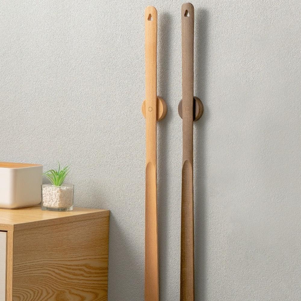 New Magnetic Wooden Shoehorn Long Handle Wear Shoe Easier Shoes Lifters Easy On Off Hanging Put On Shoes Tools for Seniors