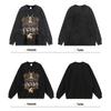 Oversized Streetwear Dog Print Hoodie Unisex Heavyweight Cotton Long Sleeve Pullover Winter Casual Wear