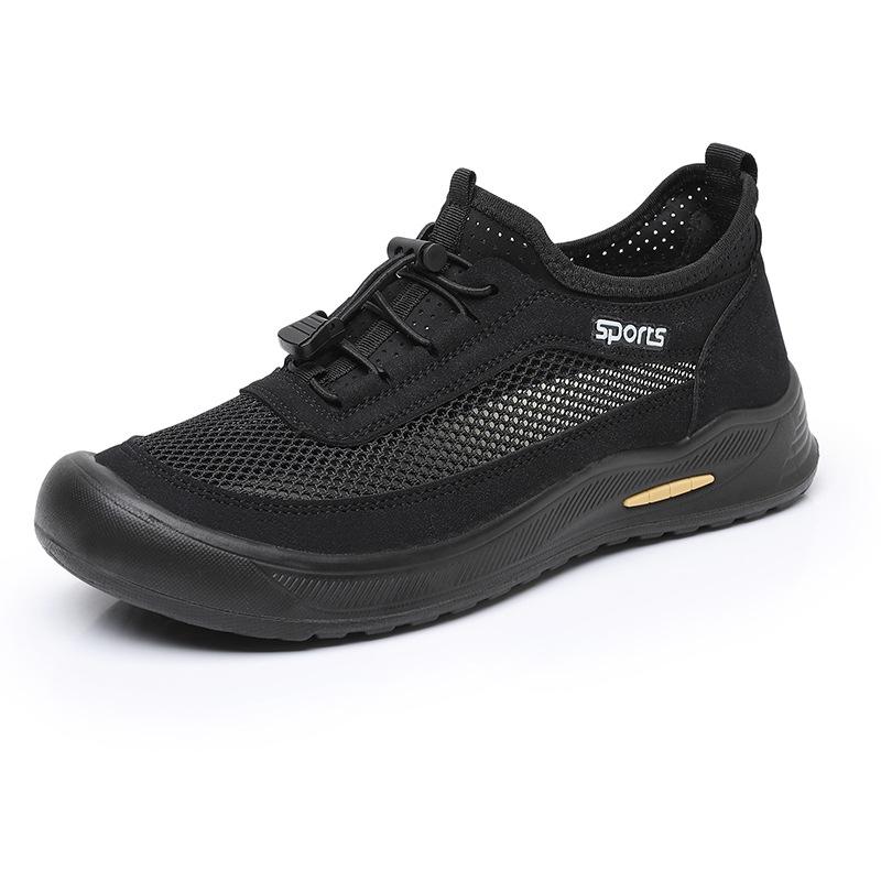 Shoes men's spring and summer new breathable fly-woven mesh single shoes versatile sports lightweight casual soft sole one pedal