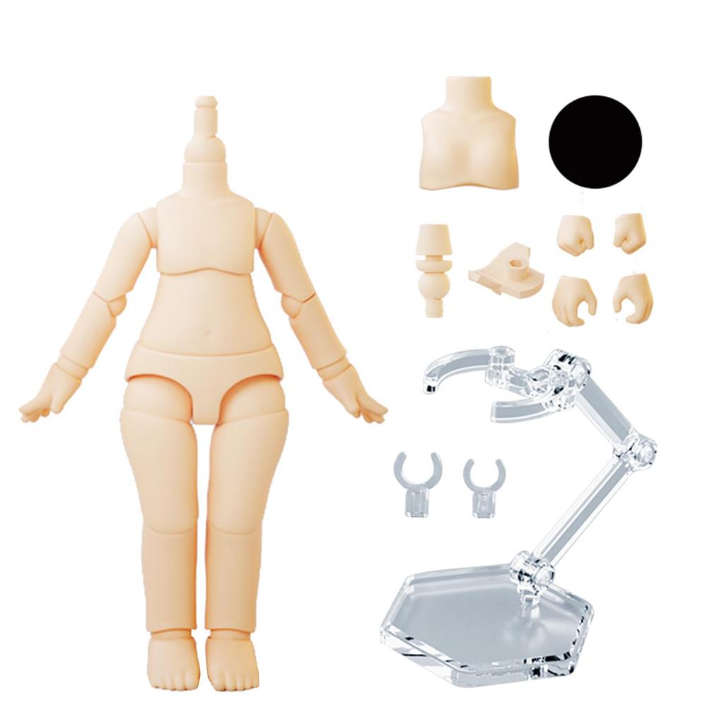 YMY OB11 9.6cm Normal Size GSC BJD Doll Body with Moveable Joints, Action Figure Model, New Year's Birthday Gift for Boys and Girls (Normal White)