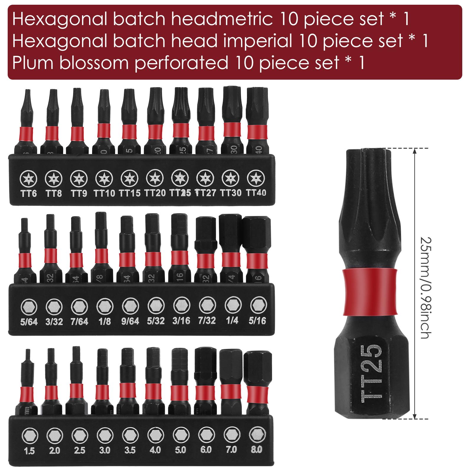 

Magnetic Hex Screwdriver Bit Set Solid Easy to Use Magnetic Head Bits Kit Versatile Alloy Steel Square Bit Set for Home Hexagonal