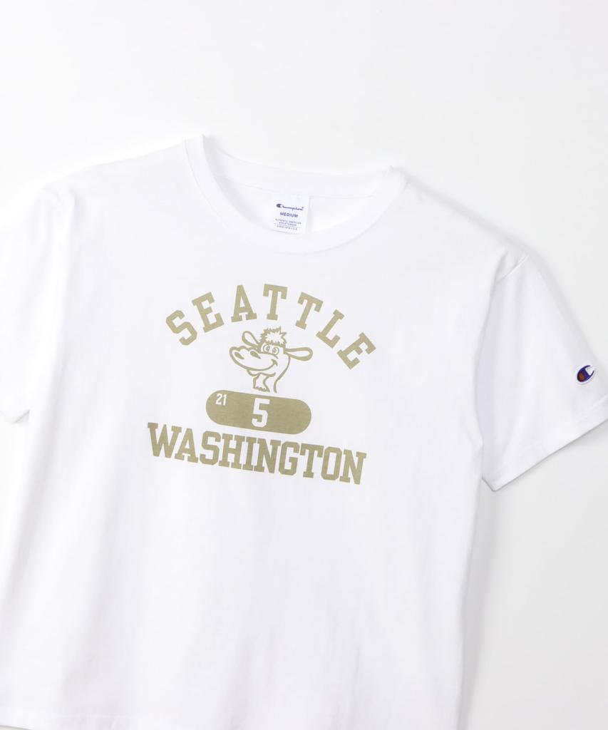 Champion Basic Short Sleeve Cotton USA RelaxFit Graphic Crew Women's T-Shirt, White, 100% Print, Neck, CW-B328