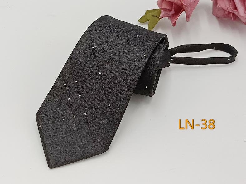 

Мужской профессиональный полосатый жаккардовый галстук на молнии (7см) - Окрашенная пряжа и легко растягивающаяся