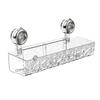 Ripple Suction Cup Storage Rack Bathroom Sink Washbasin, Suction Cup Wall Mounted Non Perforated Bathroom Storage Rack