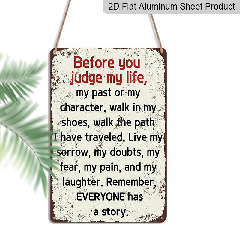 

2D Flat Aluminium Motivational Quote Wall Decor, Vintage Metal Art with Pre-Drilled Holes for Easy Hanging - Perfect Gift Idea Suitable As 20*30cm