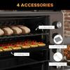 30L 60-230 degrees C Mini Electric Oven, with Accessories - Silver Tone