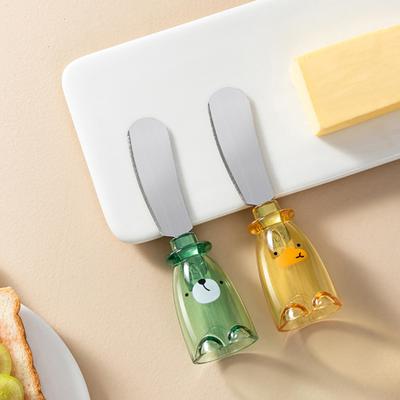 Countertop Butter Spatula Cartoon Food Grade Stainless Steel Blade Standing Bread Toast Cheese Dessert Jam Cream Spreader Tool Kitchen Gadgets