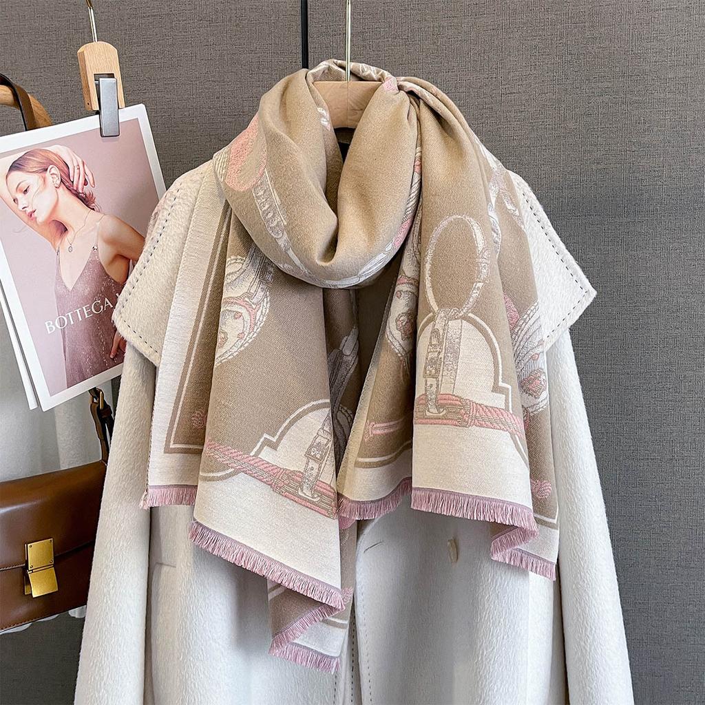 Women Cashmere Scarf Autumn Winter Thick Warm Scarf Luxury Quality Shawl Wrap Fashion Warmth Versatile Blanket Bufanda Echarpe