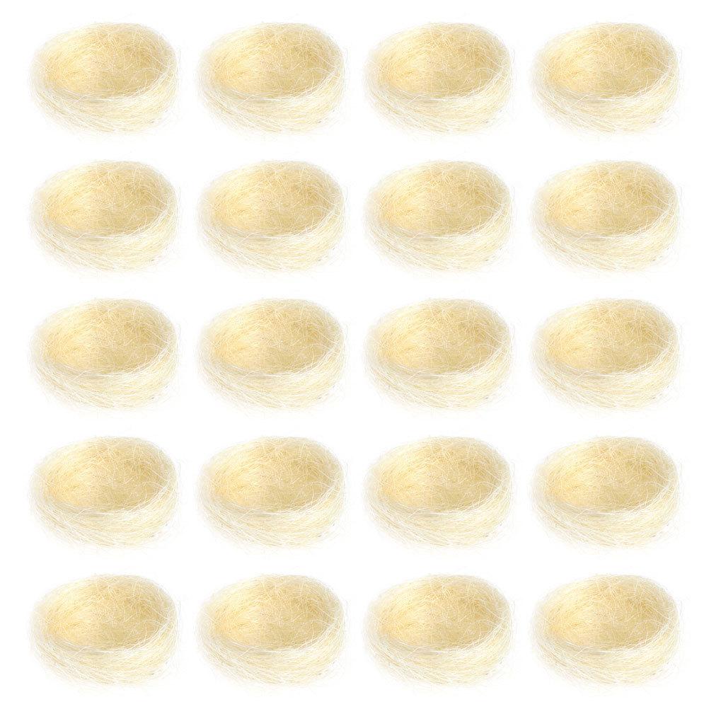 20Pcs Decorative Bird Nests Natural Style Thread Craft Nests for Indoor Outdoor Decoration Balcony Landscape Desktop Decor Fake