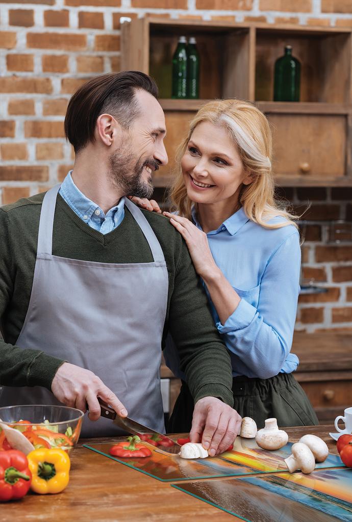 SZKLANA PŁYTA OCHRONNA NA KUCHENKĘ 90x52 MORZE