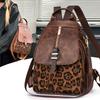 Fashion Leopard Print Design Small Backpack Female Luxury New Style Anti Theft Leather Rucksack Women Travel Back Pack for Girl