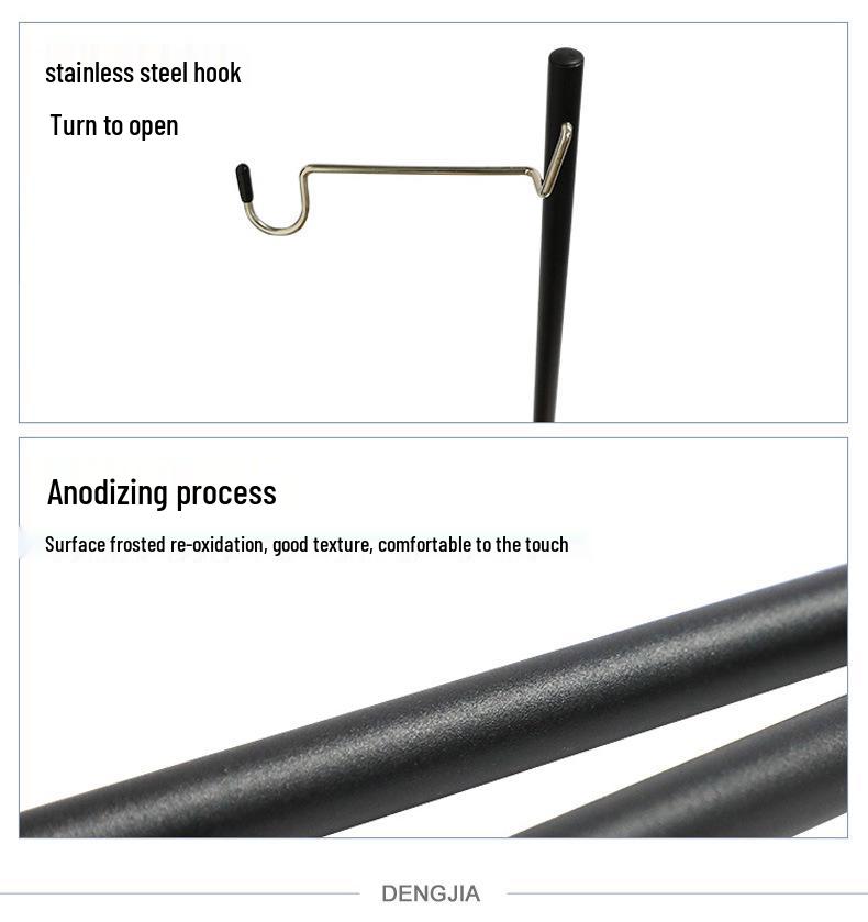 Portable Aluminum Camping Light Stand - Folding Outdoor Lamp Pole