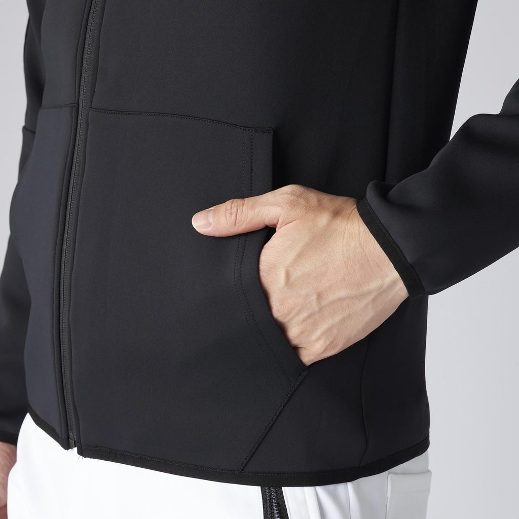 634402 Sweat Full Black [Kappa] Men's Parka, Lightweight, Stretch, Zip,