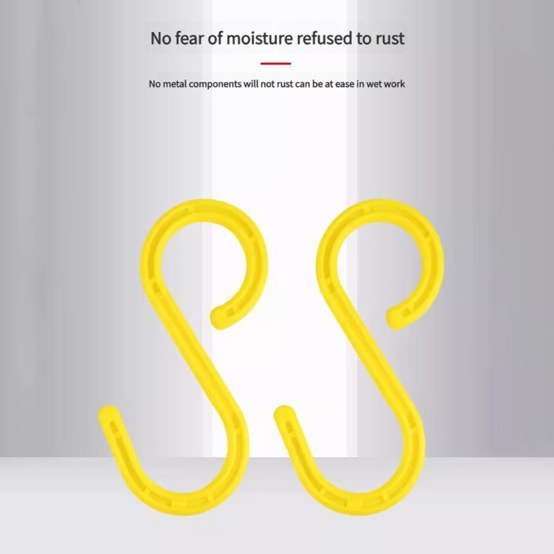 Packung mit 6 ABS-isolierten Kabelhaken, strapazierfähiger Kabelmanagement-Haken für Heim- und Büroverkabelung