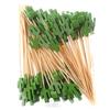 Yousheng 100 Pcs Food Picks Disposable Bamboo No Harm Cactus Shape Salad Sticks for Banquet