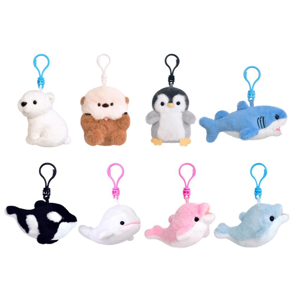 Sea Otter Aquarium Plushies Pendant Penguin Polar Bear Keychain  Backpack Decor