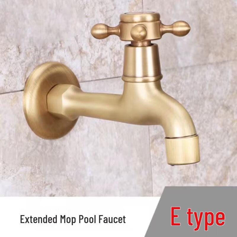 Shiaosen European Retro Brass Single Cold Water Faucet