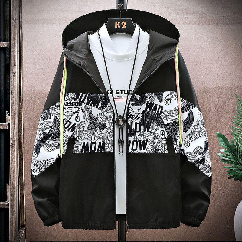 Pánská trendy pracovní bunda s kapucí v korejském stylu pro teenagery