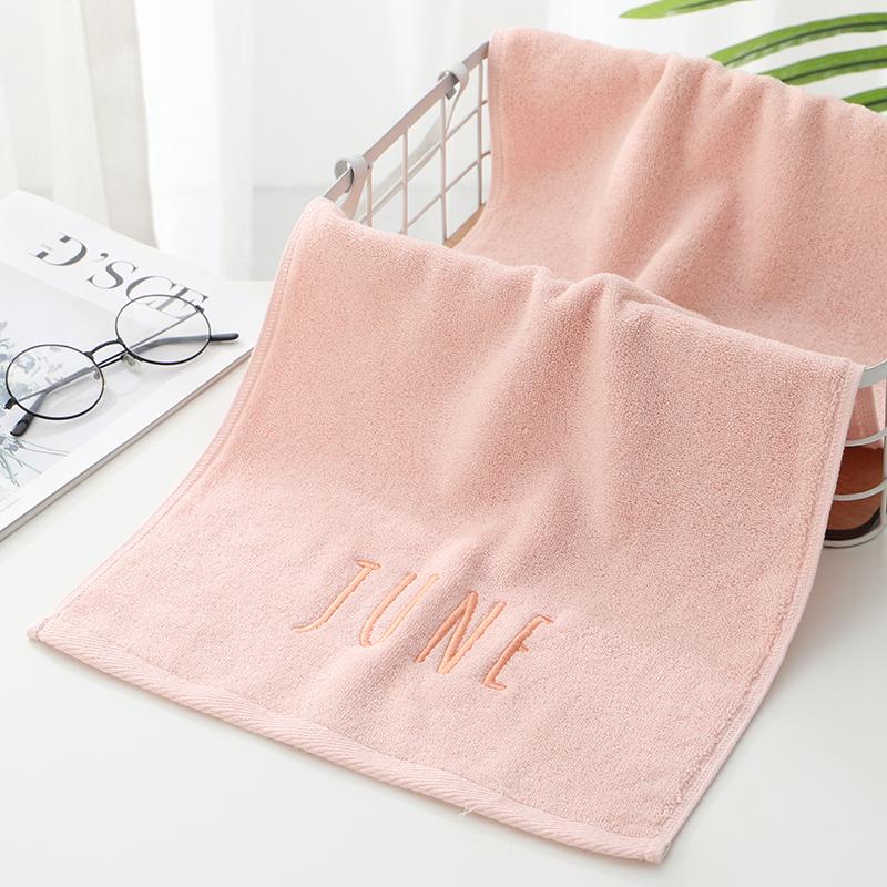Embriodered Letters Face Towel Pure Cotton Soft Rectangle Towels Good Absorption Simple Creative Kids Adults for Home Bathroom