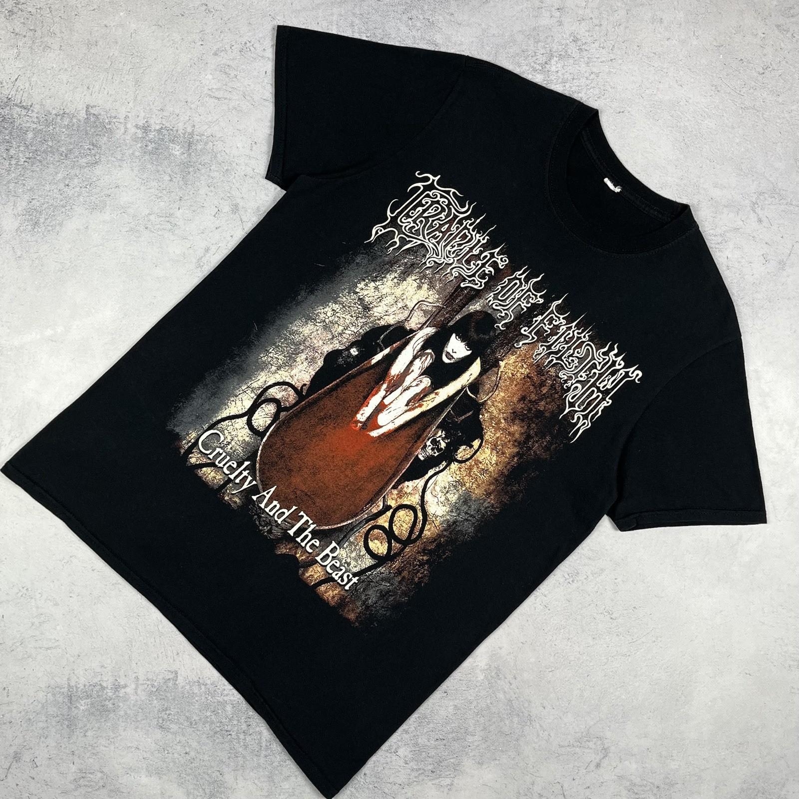 Cradle Of Filth “Cruelty Ant The Beast” Black Metal Rock T Shirt Size M Black Unisex T-Shirt XXL