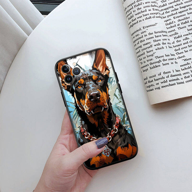 MH42 Dobermann Dog Phone Shell for Samsung S20 S21 S22 S23 S24 FE Ultra Plus Lite S21S A55 A07 A17 F06 F16 M06 M16 M56 A36 A37 A57