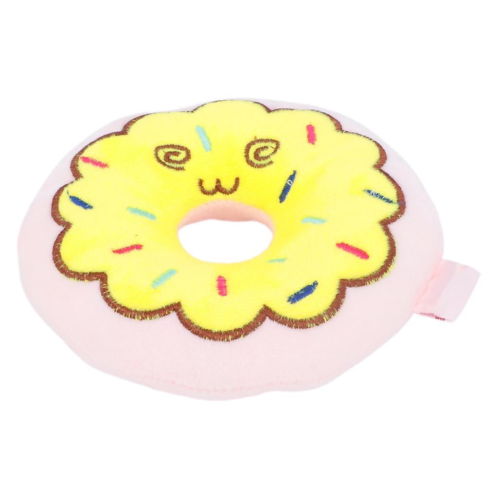 Dog Squeaky Toy Stuffed Bite Resistant Donuts Pet Toy Soft Plush Toy for Dogs Pets