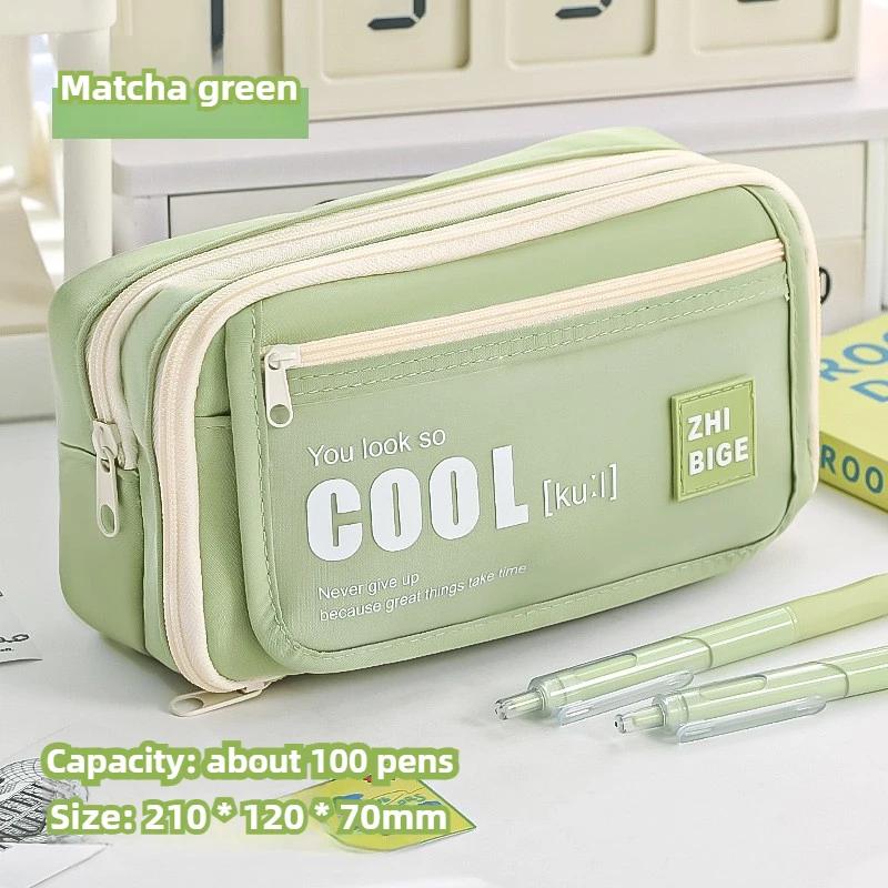 Large-capacity High-value Student Pencil Case Stationery Box Simple Stationery Bag Multi-layer Student Supplies Storage Bag