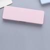 Plastic Pencil Case Snap Closure Lightweight Portable Simple Design Pen Box for Students Stationery