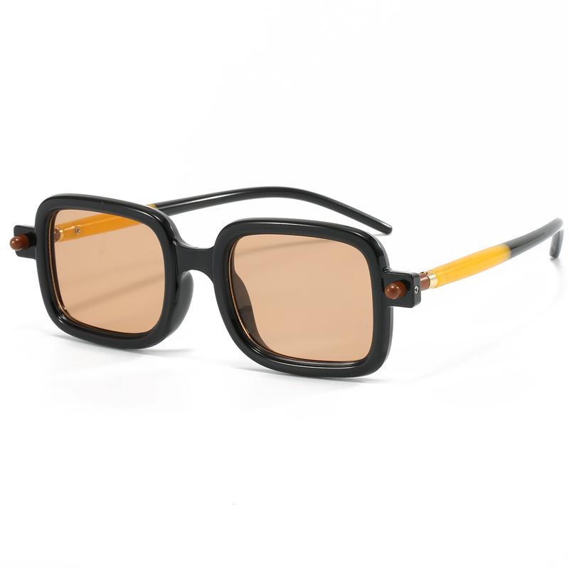 Fashion New Retro Art Sunglasses INS Style Square Sun Glasses Modern Avant-garde Anti Blue Light Flat Mirror Female