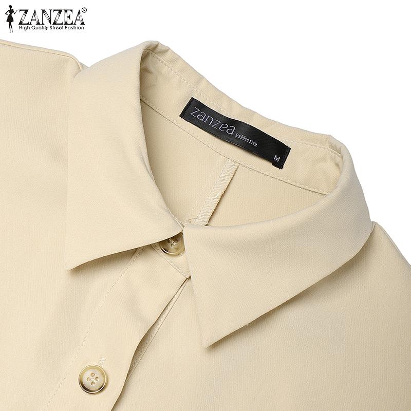 ZANZEA Women Casual Turn Down Collar Summer Short Sleeve Jumpsuits