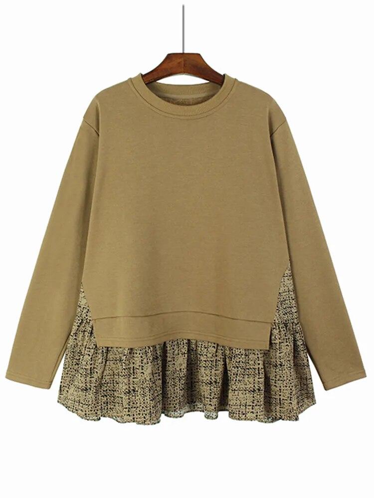 

XITAO модная лоскутная свободная повседневная женская толстовка LYD1349