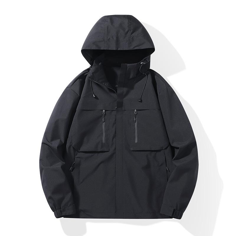Outdoor Detachable Cap Mountaineering Suit, Windbreaker, Youth Trend Workwear, Fashionable and Versatile Top
