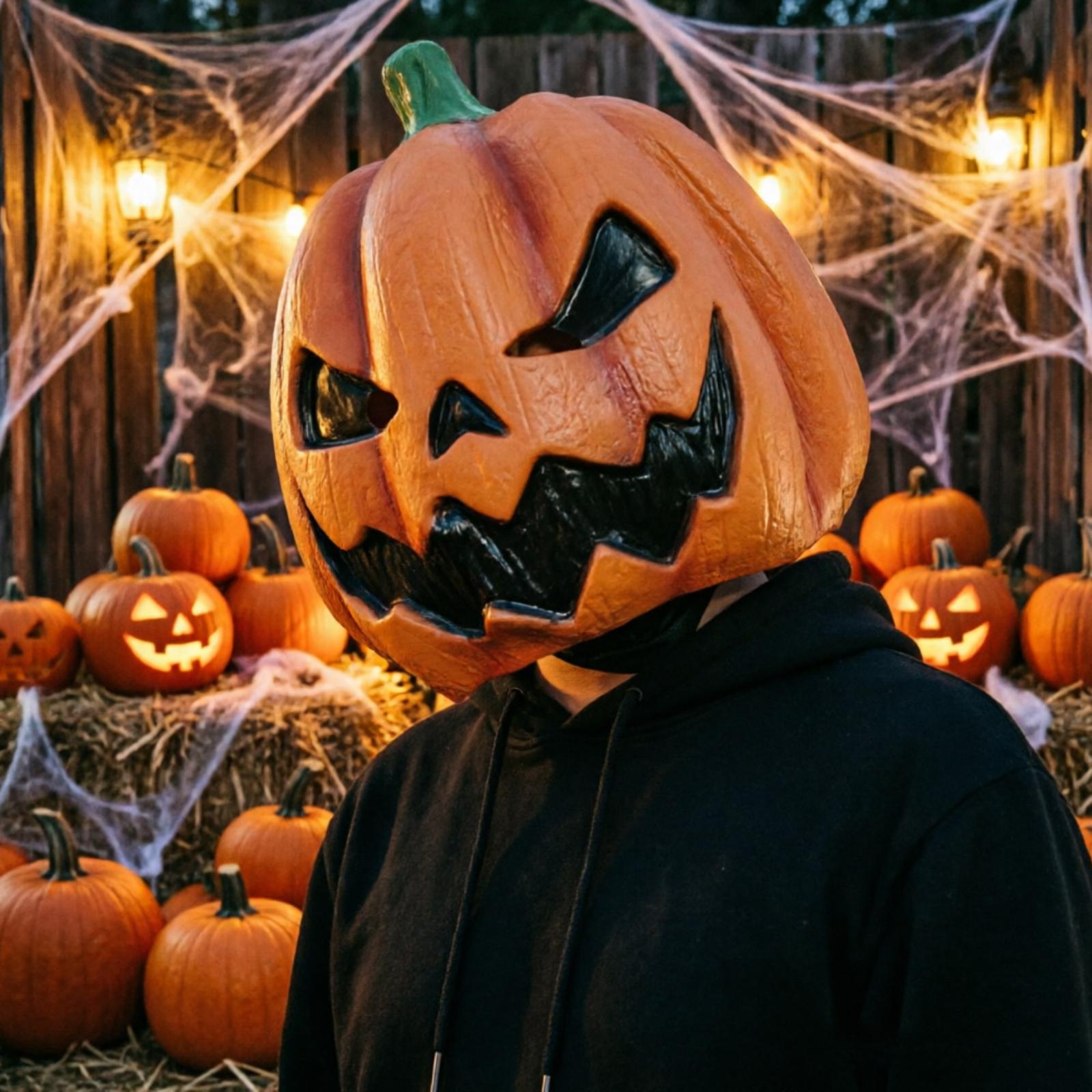 Gruscheliges Kürbis-Kostüm für Halloween-Kostümparty und Nachtball One Size brown