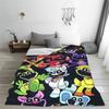 CATNAP DOGDAY Kreslené Usmiate Zvieratká Deky Coral Fleece Plyšová Potlač Ľahké Prehozové Prikrývky na Posteľ Plyšová Tenká Prikrývka