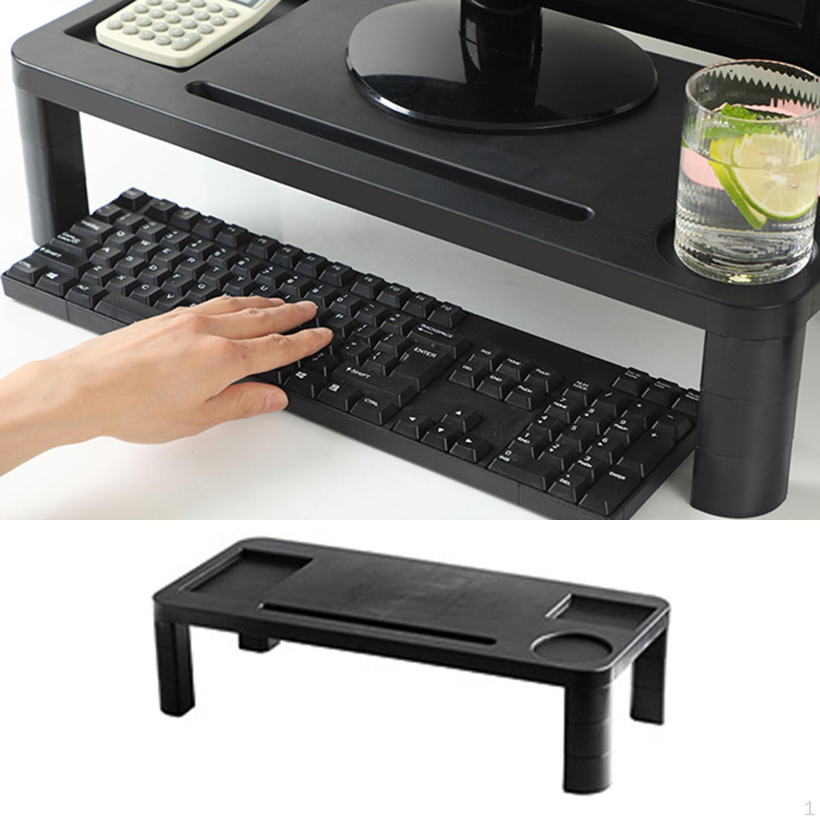 Computer Monitor Stand Riser with Phone and Pen Slot/ Save Space Ergonomic Organizer Shelf/ Extended