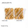 Handmade Gold Silver Geometric Studs Earrings Comfortable Ear Accessories Alloy Jewelry for Women Daily Or Party Wear