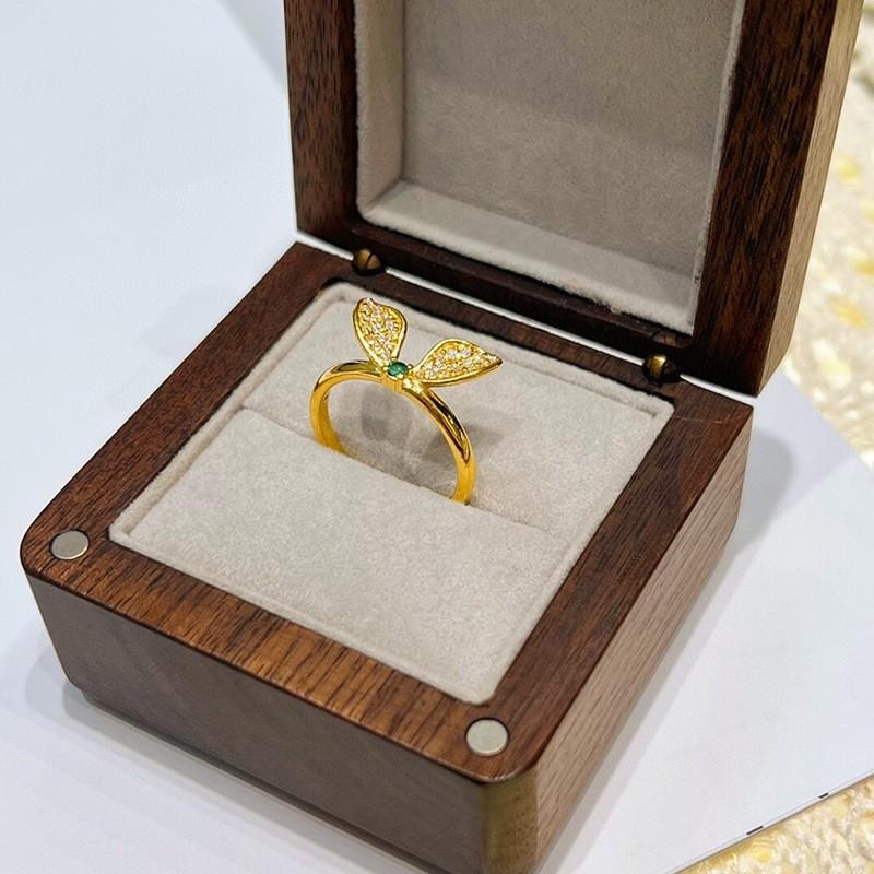 Stylish And Simple Rabbit Ear Open Ring Gorgeous Gold Plated Finger Accessory For Women