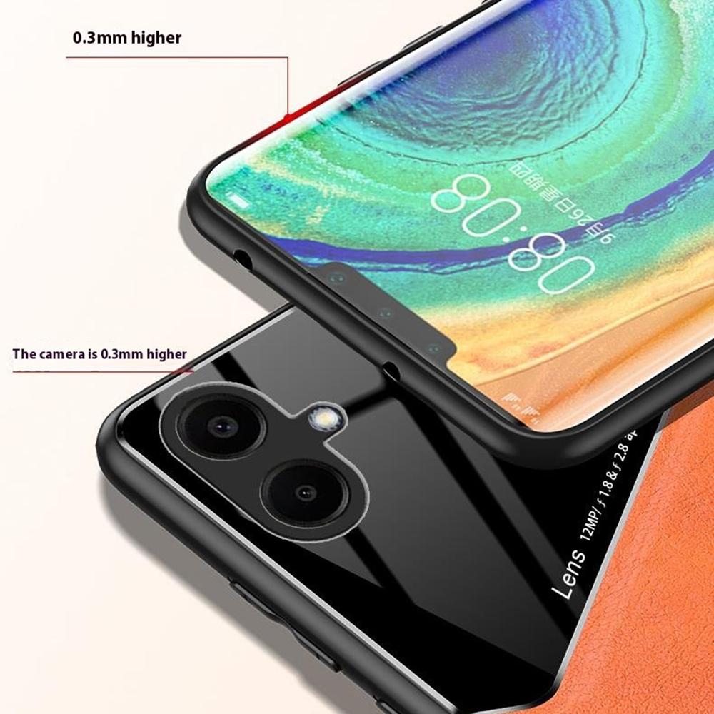 

For Samsung Galaxy A06 4G Case Leather Coated PC+TPU Phone Back Cover Black