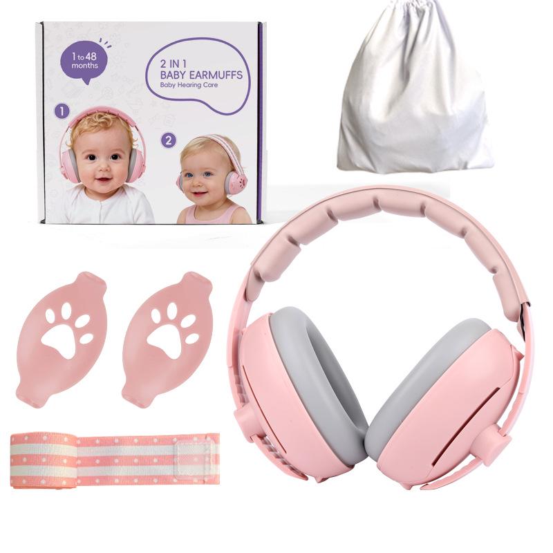 Children's Noise-Cancelling Ear Muffs: Soundproof & Warm Sleep Headband for Newborns 2-in-1 Noise Protection.