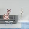 Elegant Cat Ballerina Sculpture Graceful Animal Art Figurine Modern Dancing Girl Ornament for