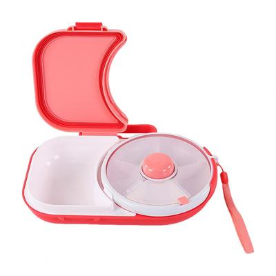 Snack Box with Rotating Lid Portable Rotating Snack Container Bundle for Kids Candy Box with Lid Spinner Melon Plate for Home