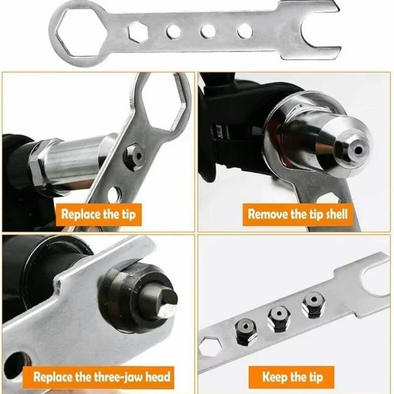 New Electric Rivet Nut Gun Machine Core Pull Accessories Cordless Riveting Drill Adapter Riveter Insert Portable Tools