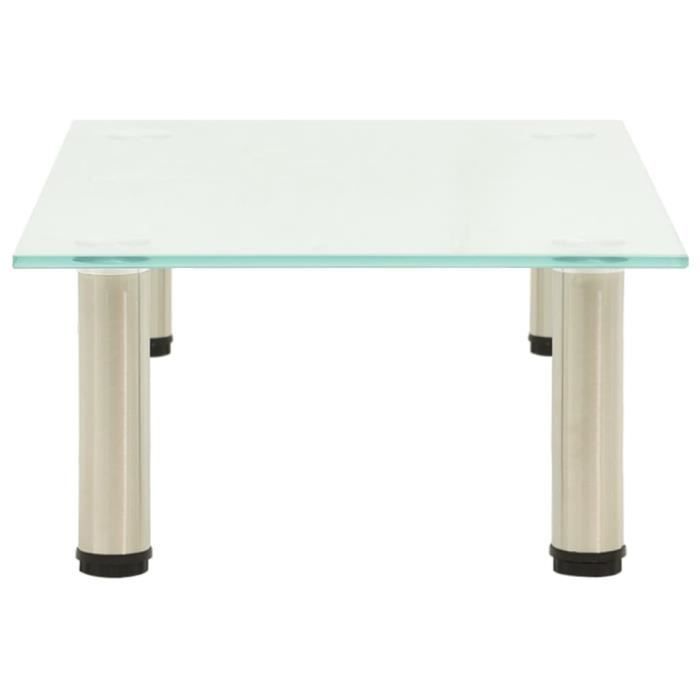 VidaXL Meuble TV Givré 60x35x17 cm Verre trempé