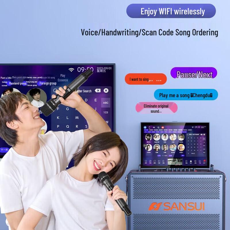 Sansui Q51 Portable KTV Karaoke Speaker System CN Plug (adapter Included)