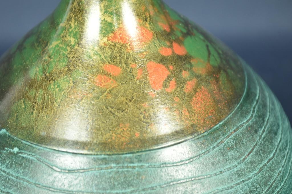 Japanese Metal Flower Vase Special Alloys Traditional Crafts