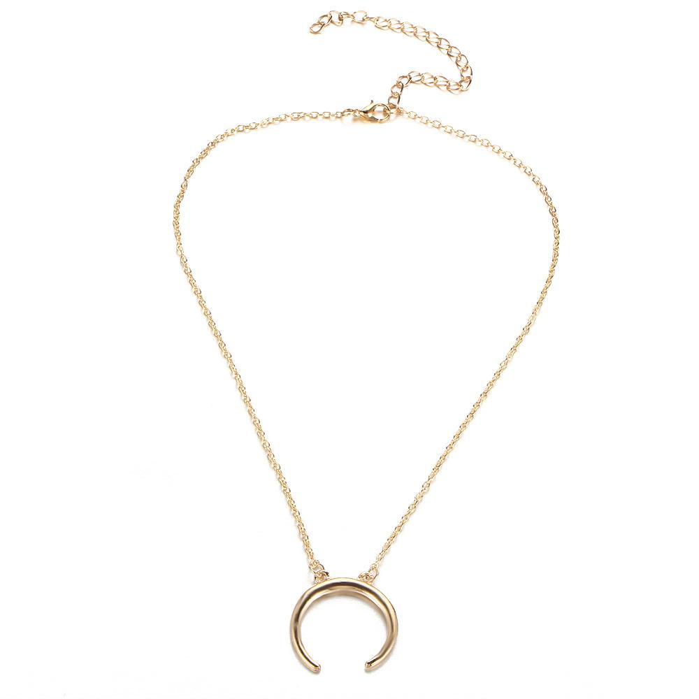 SUMENG 2024 New Fashion Multilayer Heart Necklaces Leaf Moon Choker Pendants For Women Beach Style Jewelry Gifts