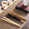 7 Styles Bamboo Wood Tea Clip Ebony Food Tongs Barbecue BBQ Bread Clamp Fruit Salad Non-slip Clip Tongs Tea Ceremony Accessories