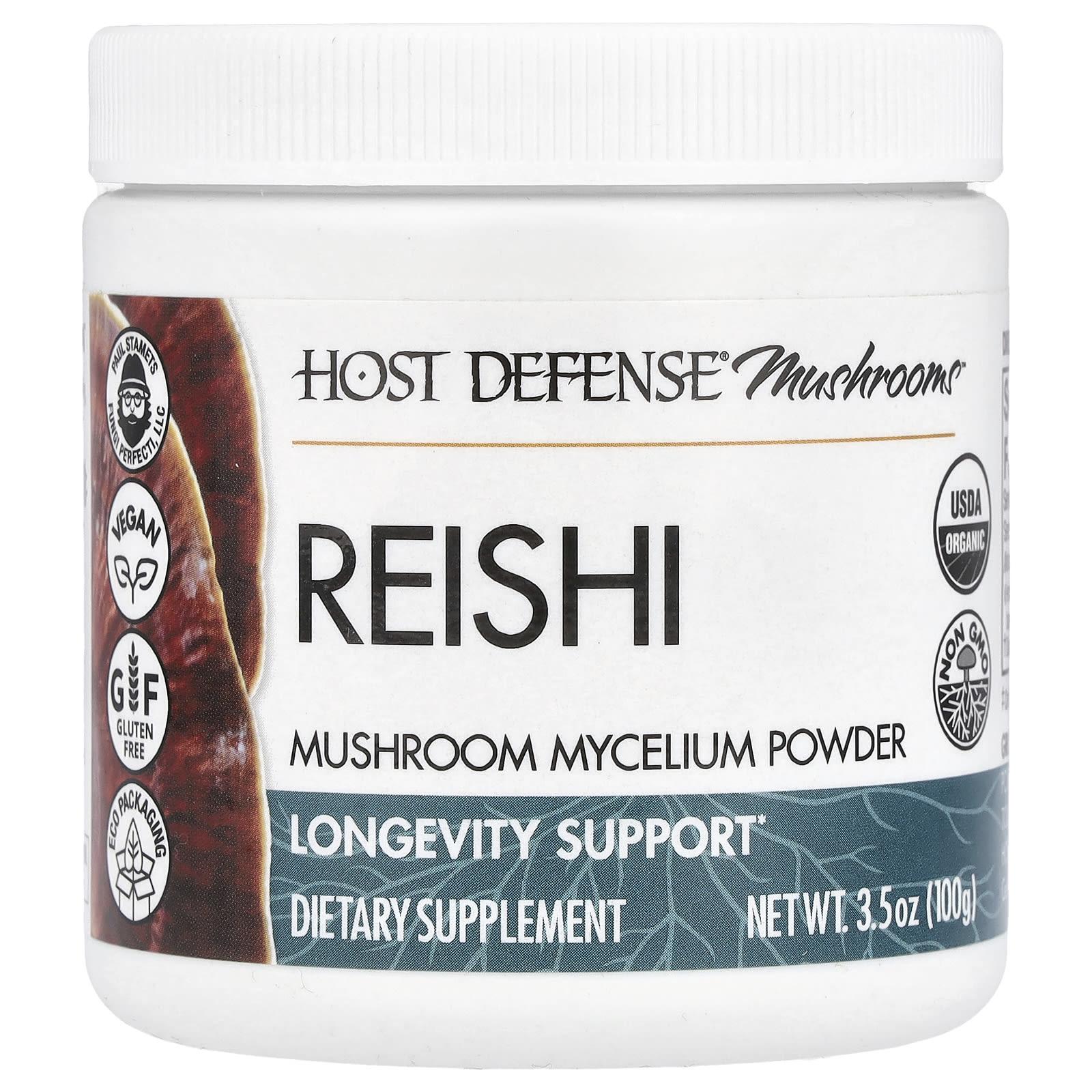 

Mushrooms™, Reishi Mushroom, Mushroom Mycelia Powder, 100G(3.5Oz)