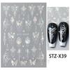 Nail Art Stickers New Chinese Style Butterfly Cat Eye Butterfly Beads Adhesive Nail Stickers